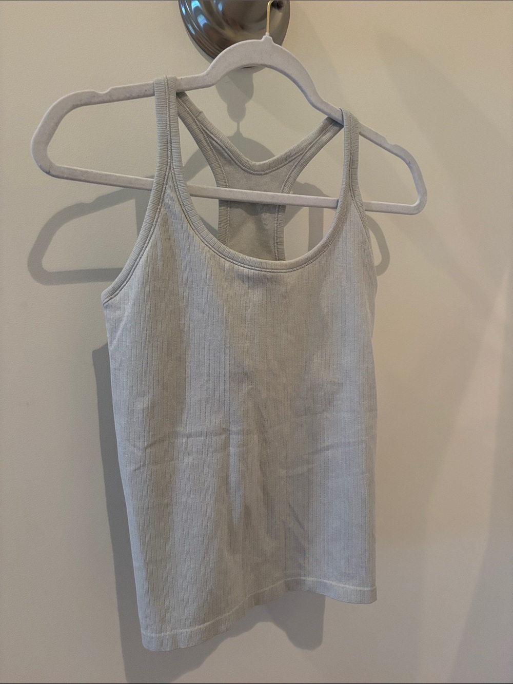 DSG Women's Momentum Seamless Support Tank- Light Heather Grey